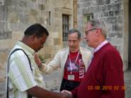 Pastor Jim & Kroy praying for a pastor from India